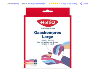 HeltiQ gaaskompressen nr 2 uit de TOP 5