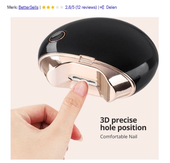 Elektrische nagelknipper nr1